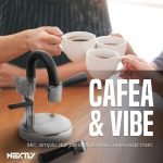 Espressor manual pentru aragaz NEXTLY Kamira cu levier, 2 portafiltre, cafea cremoasa, cafea macinata, fabricat in italia, din inox, crema densa, functionare la orice sursa de caldura, pentru camping - imagine 7