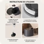 Dispenser automat de apa tip fantana pentru pisici si caini, NEXTLY, capacitate 3L, fitru de carbune activ si bumbac cu nano-bule, ultra-silentios, lumina led, alimentare USB, Alb - imagine 12