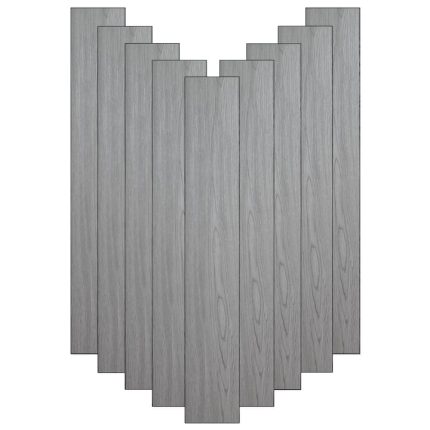 Set 36 x placi din PVC autoadezive pentru podea imitatie lemn NEXTLY, reutilizabile, waterproof, ajustabile, adeziv puternic, usor de montat, suprafata acoperire 5 mp, 91.44 x 15.24 cm, gri, K7373-8