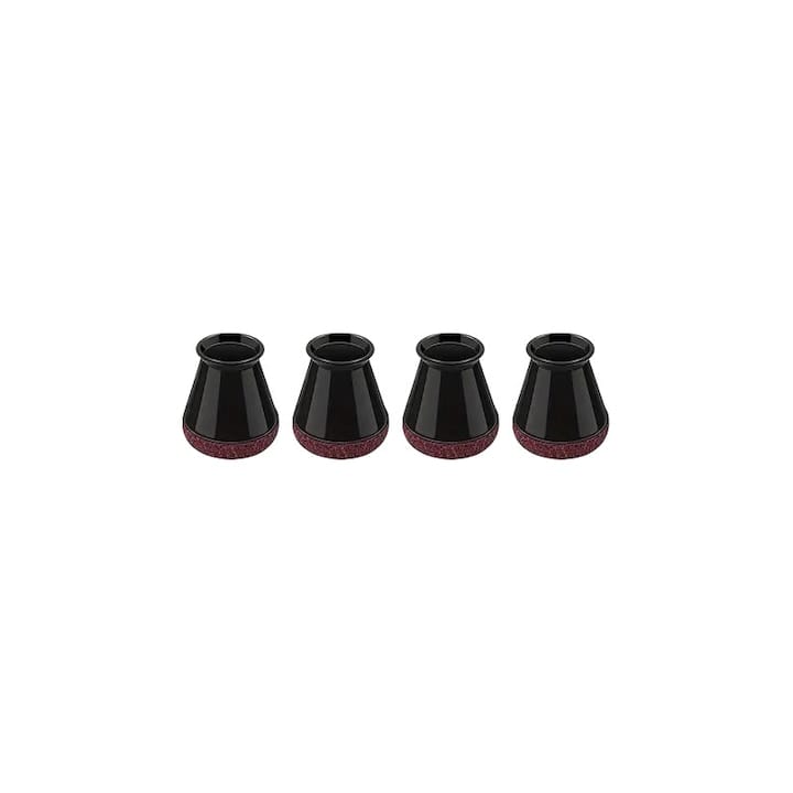 res_9d960dcf1e72366069984fc209fbce12.jpg Set 4 protectii picioare scaun/mobila din silicon si pasla NEXTLY, anti-zgarieturi, anti-zgomot, flexibile, universale, reutilizabile, 3x2.8cm - S, negru-visiniu - imagine 1