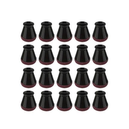 Set 20 protectii picioare scaun/mobila din silicon si pasla NEXTLY, anti-zgarieturi, anti-zgomot, flexibile, universale, reutilizabile, 3x2.8cm - S, negru-visiniu