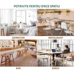 Set 16 protectii picioare scaun/mobila din silicon si pasla NEXTLY, anti-zgarieturi, anti-zgomot, universale, reutilizabile, 3.2x3.2cm, transparent-gri - imagine 5