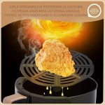 Set Friteuza cu aer cald + 4 forme de silicon NEXTLY, gatire fara ulei, Air Fryer capacitate 4.5 litri, 1400W, 8 programe de gatire, Touch Control, afisaj digital, negru - imagine 3