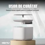 Dispenser automat de apa tip fantana pentru pisici si caini NEXTLY, capacitate 3L, fitru de carbune activ si bumbac cu nano-bule, silentios, material non-toxic, alimentare USB, 18x18x13cm, alb - imagine 7