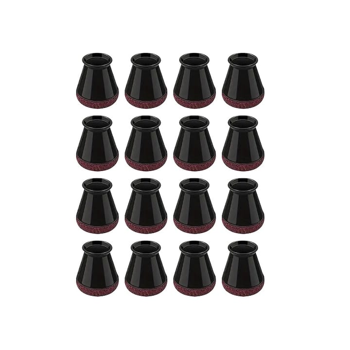 res_b92c0593d6abe6b0d55df5f304646db9.jpg Set 16 protectii picioare scaun/mobila din silicon si pasla NEXTLY, anti-zgarieturi, anti-zgomot, flexibile, universale, reutilizabile, 3x2.8cm - S, negru-visiniu - imagine 1