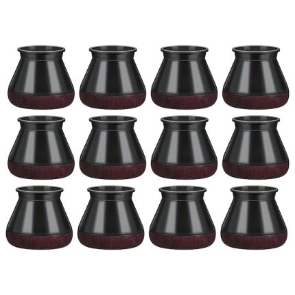 Set 12 protectii picioare scaun/mobila din silicon si pasla NEXTLY, anti-zgarieturi, anti-zgomot, flexibile, universale, reutilizabile, 3x4.5cm - L, negru-visiniu