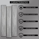 Set 36 x placi din PVC autoadezive pentru podea imitatie lemn NEXTLY, reutilizabile, waterproof, ajustabile, adeziv puternic, usor de montat, suprafata acoperire 5 mp, 91.44 x 15.24 cm, gri, K7373-10 - imagine 3