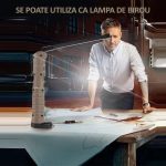 Lampa LED de lucru reincarcabila, NEXTLY, magnetica, carlig pentru agatare, pliabila 180°, 15W, 450lm, 3 surse de lumina, intensitate reglabila, 3 tipuri de lumina, functie powerbank, incarcare USB-C, negru - imagine 14