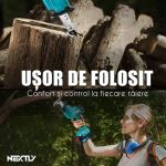 Fierastrau electric tip sabie NEXTLY, 2 acumulatori de 48V, 4 lame, lemn/metal, taiere alternativa, 3000 curse pe minut, 0-100mm capacitate de taiere, cursa de 20mm, tip soricel, negru-albastru - imagine 8