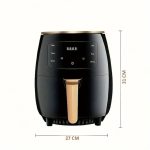 Set Friteuza cu aer cald + 2 forme de silicon NEXTLY, gatire fara ulei, Air Fryer capacitate 4.5 litri, 1400W, 8 programe de gatire, Touch Control, afisaj digital, negru - imagine 9