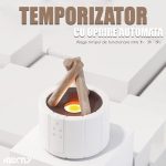 Umidificator de aer cu difuzor de aromaterapie efect de flacara NEXTLY, iluminare ambientala RGB in 2 moduri, temporizator 1h/3h/6h, control din telecomanda, pulverizare fina/intensa, alimentare USB-C, 250ml, alb - imagine 6