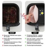 Forma din silicon pentru Air Fryer/cuptor/microunde NEXTLY, reutilizabila, silicon alimentar fara BPA, non-toxic, flexibil, antiaderent, curatare usoara, rotunda, diametru 16cm, inaltime 5cm, gri - imagine 6