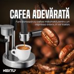 Espressor manual pentru aragaz NEXTLY Kamira cu levier, 2 portafiltre, cafea cremoasa, cafea macinata, fabricat in italia, din inox, crema densa, functionare la orice sursa de caldura, pentru camping - imagine 6