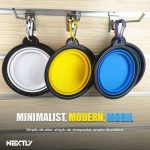 Bol pliabil portabil pentru caini/pisici NEXTLY, 2 nivele de adancime, pentru apa si mancare, agatatoare detasabila inclusa, silicon non-toxic, 13x5.5cm diametru/bol, S, portocaliu - imagine 5