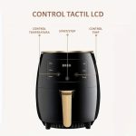 Set Friteuza cu aer cald + 4 forme de silicon NEXTLY, gatire fara ulei, Air Fryer capacitate 4.5 litri, 1400W, 8 programe de gatire, Touch Control, afisaj digital, negru - imagine 6