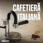 Espressor manual pentru aragaz NEXTLY Kamira cu levier, 2 portafiltre, cafea cremoasa, cafea macinata, fabricat in italia, din inox, crema densa, functionare la orice sursa de caldura, pentru camping - imagine 2