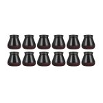 Set 12 protectii picioare scaun/mobila din silicon si pasla NEXTLY, anti-zgarieturi, anti-zgomot, flexibile, universale, reutilizabile, 3x3.8cm - M, negru-visiniu
