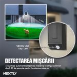 Set 4 x lampa de exterior cu incarcare solara NEXTLY, pliabila, 3 moduri de functionare, senzori de miscare si lumina, stare de veghe, iluminare continua, lumina rece, waterproof, 12.5x11cm, negru - imagine 6