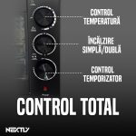 Cuptor electric NEXTLY, 1500W, capacitate 48L, timer 60 min cu alarma, temperatura reglabila 0-250°C, incalzire reglabila(sus si/sau jos), geam transparent, tava si gratar incluse, negru - imagine 8