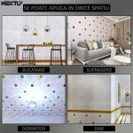 Set 30 x tapet autoadeziv 3D NEXTLY, pentru perete sau tavan, waterproof, ajustabil, adeziv puternic, usor de montat, suprafata acoperire 15.9 mp, 70x77 cm, design modern, crem-verde, cod 7373-17 - imagine 5