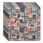 Set 30 x tapet autoadeziv 3D NEXTLY, pentru perete sau tavan, waterproof, ajustabil, adeziv puternic, usor de montat, suprafata acoperire 15.9 mp, 70x77 cm, design modern, multicolor, cod 7373-19