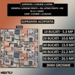 Set 10 x tapet autoadeziv 3D NEXTLY, pentru perete sau tavan, waterproof, ajustabil, adeziv puternic, usor de montat, suprafata acoperire 5.3 mp, 70x77 cm, design modern, multicolor, cod 7373-19 - imagine 6