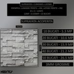 Set 30 x tapet autoadeziv 3D NEXTLY, pentru perete sau tavan, waterproof, ajustabil, adeziv puternic, usor de montat, suprafata acoperire 15.9 mp, 70x77 cm, design modern, crem-verde, cod 7373-17 - imagine 6