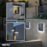 Set 4 x lampa de exterior cu incarcare solara NEXTLY, pliabila, 3 moduri de functionare, senzori de miscare si lumina, stare de veghe, iluminare continua, lumina rece, waterproof, 12.5x11cm, negru - imagine 9