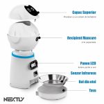 Dispenser automat hrana pentru caini/pisici NEXTLY, programabil - planificare mese, temporizare si dozare, ecran LCD, inregistrare sunet, hranire manuala, alimentare cablu/baterii, bol inox, 3.5l, alb - imagine 4