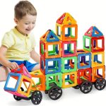 Set de constructie magnetic pentru copii NEXTLY, joc cu 73 de piese, dezvolta creativitatea, materiale sigure si durabile, waterproof, multicolor - imagine 2