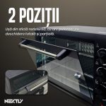 Cuptor electric NEXTLY, 1500W, capacitate 48L, timer 60 min cu alarma, temperatura reglabila 0-250°C, incalzire reglabila(sus si/sau jos), geam transparent, tava si gratar incluse, negru - imagine 10