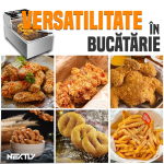 Friteuza electrica profesionala cu ulei NEXTLY, capacitate 6L, 2500W, inox, temperatura reglabila 60-200°C, argintiu - imagine 9