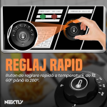 Friteuza electrica profesionala cu ulei NEXTLY, capacitate 6L, 2500W, inox, temperatura reglabila 60-200°C, argintiu - imagine 5