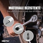 Trusa de scule cu 46 piese NEXTLY, surubelnita, clichet, tubulare, biti, torx, imbus, prelungitor, negru - imagine 7