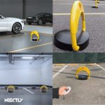 Blocator automat de parcare cu incarcare solara NEXTLY, 2 telecomenzi incluse, control de la distanta 50m, greutate maxima suportata 2 tone, alarma, incarcator priza inclus, rezistent la apa si inghet, galben-negru - imagine 9