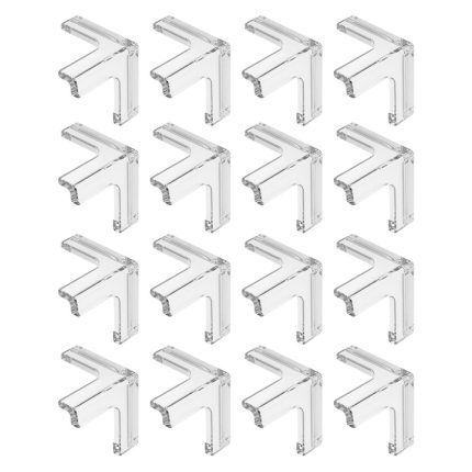 Set 16 protectii pentru colturi din silicon NEXTLY, pentru mobila, masa, dulap, birou, pat, protectie pentru copii, lipire cu adeziv, waterproof, 3mm grosime, 3.2x3.2cm, transparent