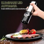 Set 2 rasnite electrice cu stand de incarcare NEXTLY, pentru sare, piper si alte condimente, reincarcabile, 5 trepte de macinare, iluminare LED, cablu USB Tip C, ABS si ontel inoxidabil, argintiu-negru - imagine 6