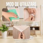 Set 8 protectii pentru colturi din silicon NEXTLY, pentru mobila, masa, dulap, birou, pat, protectie pentru copii, lipire cu adeziv, waterproof, 3mm grosime, 3.2x3.2cm, transparent - imagine 6