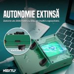 Consola portabila 6000+ jocuri NEXTLY, X6, ecran 3.5 inch, rezolutie 640x480, HD, card sd inclus 32GB, multiplayer, difuzor, redare muzica/video/e-book, acumulator 2000 mah, incarcare tip C, conectare tv, alb - imagine 4