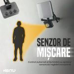 Proiector LED de exterior cu senzor de miscare NEXTLY, putere 50W, 4000lm, lumina neutra(naturala), 4000K, Clasa A, LED SMD, RA>80, 120°, setare timp, senzor, lux, negru - imagine 5