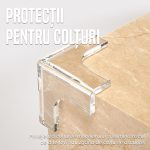 Set 4 protectii pentru colturi din silicon NEXTLY, pentru mobila, masa, dulap, birou, pat, protectie pentru copii, lipire cu adeziv, waterproof, 3mm grosime, 3.2x3.2cm, transparent - imagine 2