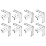 Set 8 protectii pentru colturi din silicon NEXTLY, pentru mobila, masa, dulap, birou, pat, protectie pentru copii, lipire cu adeziv, waterproof, 3mm grosime, 3.2x3.2cm, transparent