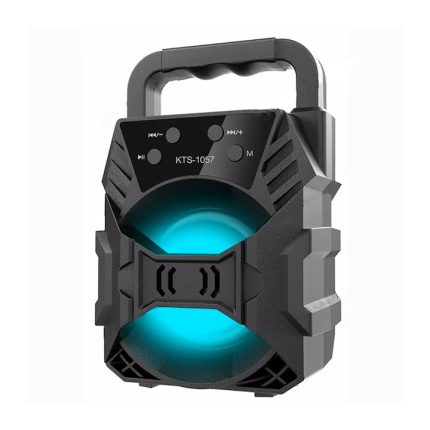 Boxa bluetooth portabila NEXTLY, maner integrat, iluminare LED RGB, port USB/TF, incarcare USB, 5W, 18x11cm, negru