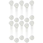 Set 10 sigurante usi pentru copii NEXTLY, sistem blocare dulapuri, sertare, mobilier, geamuri, flexibile, pentru colturi si suprafete drepte, lipire cu adeziv, plastic si silicon, 15cm lungime, transparente