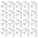 Set 20 protectii pentru colturi din silicon NEXTLY, pentru mobila, masa, dulap, birou, pat, protectie pentru copii, lipire cu adeziv, waterproof, 3mm grosime, 3.2x3.2cm, transparent