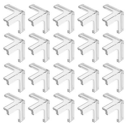 Set 20 protectii pentru colturi din silicon NEXTLY, pentru mobila, masa, dulap, birou, pat, protectie pentru copii, lipire cu adeziv, waterproof, 3mm grosime, 3.2x3.2cm, transparent