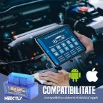 Tester auto, interfata OBD 2 Bluetooth NEXTLY, diagnoza auto, stergere erori, ELM327, multimarca, albastru - imagine 5