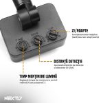 Proiector LED de exterior cu senzor de miscare NEXTLY, putere 50W, 4000lm, lumina neutra(naturala), 4000K, Clasa A, LED SMD, RA>80, 120°, setare timp, senzor, lux, negru - imagine 6