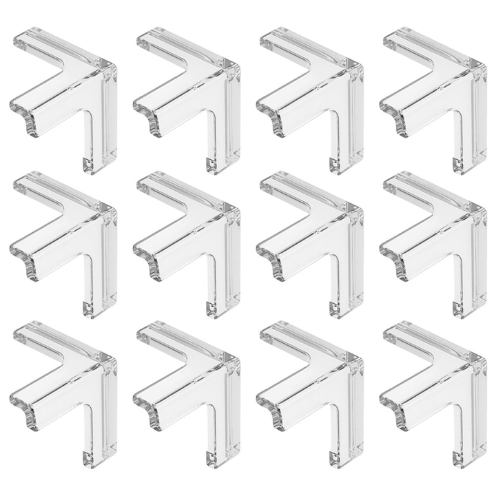 res_ce62dbd7b5a1b048b0533284f68ba538.jpg Set 12 protectii pentru colturi din silicon NEXTLY, pentru mobila, masa, dulap, birou, pat, protectie pentru copii, lipire cu adeziv, waterproof, 3mm grosime, 3.2x3.2cm, transparent - imagine 1