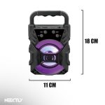 Boxa bluetooth portabila NEXTLY, maner integrat, iluminare LED RGB, port USB/TF, incarcare USB, 5W, 18x11cm, negru - imagine 8